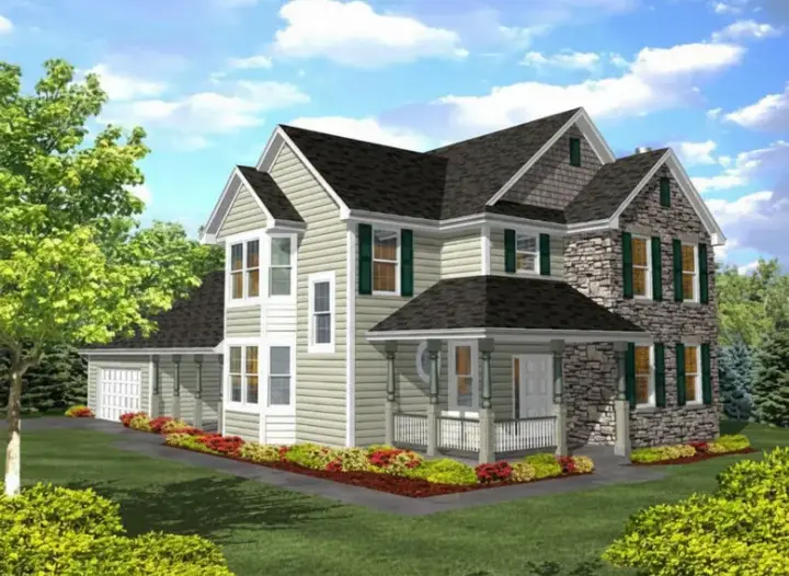 Traditional house plans 15-869 - front exterior, 2,207 sq ft, 3 bed, 2 bath house plans | Monster House Plans