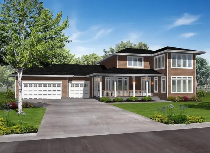 Traditional house plans 15-878 - front exterior, 2,528 sq ft, 3 bed, 2 bath house plans | Monster House Plans