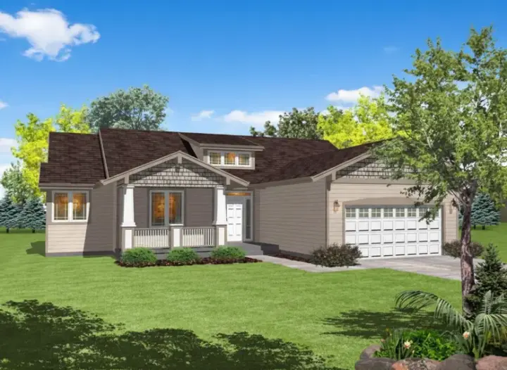 Craftsman house plans 15-882 - front exterior, 1,641 sq ft, 3 bed, 2 bath house plans | Monster House Plans