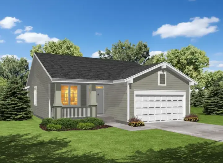 Traditional house plans 15-887 - front exterior, 1,234 sq ft, 2 bed, 1 bath house plans | Monster House Plans