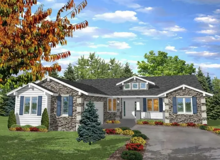 Craftsman house plans 15-902 - front exterior, 2,300 sq ft, 2 bed, 2 bath house plans | Monster House Plans