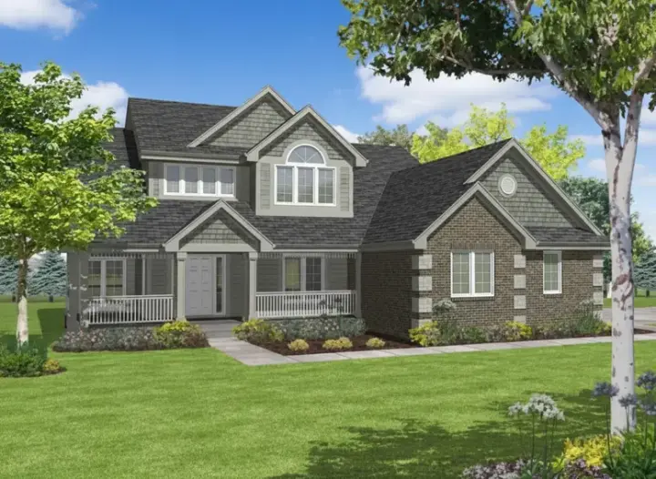 Traditional house plans 15-908 - front exterior, 2,267 sq ft, 3 bed, 2 bath house plans | Monster House Plans