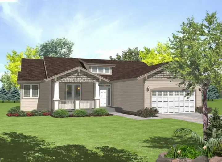 Craftsman house plans 15-911 - front exterior, 1,711 sq ft, 3 bed, 2 bath house plans | Monster House Plans