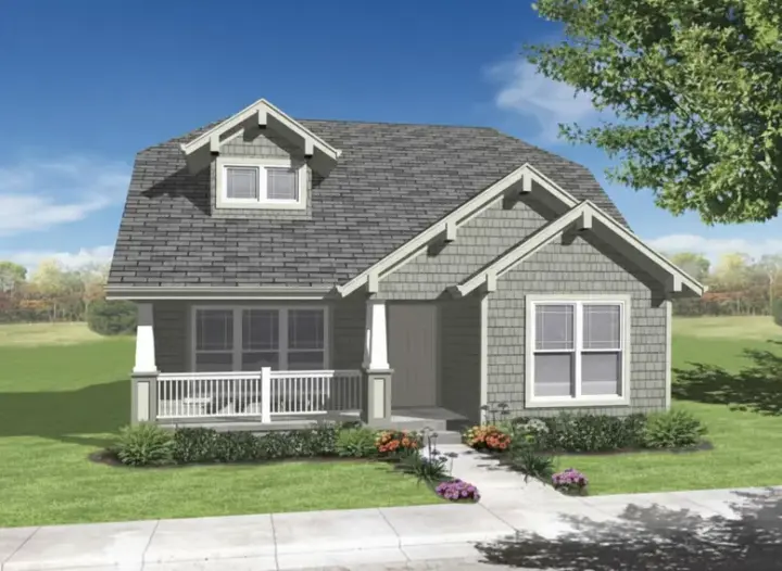 Craftsman house plans 15-916 - front exterior, 1,398 sq ft, 4 bed, 2 bath house plans | Monster House Plans