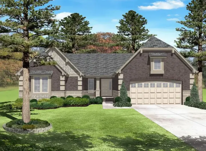European house plans 15-920 - front exterior, 1,802 sq ft, 3 bed, 2 bath house plans | Monster House Plans