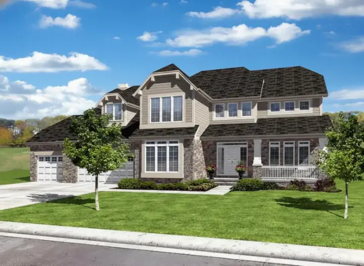 Traditional house plans 15-928 - front exterior, 3,947 sq ft, 5 bed, 3 bath house plans | Monster House Plans