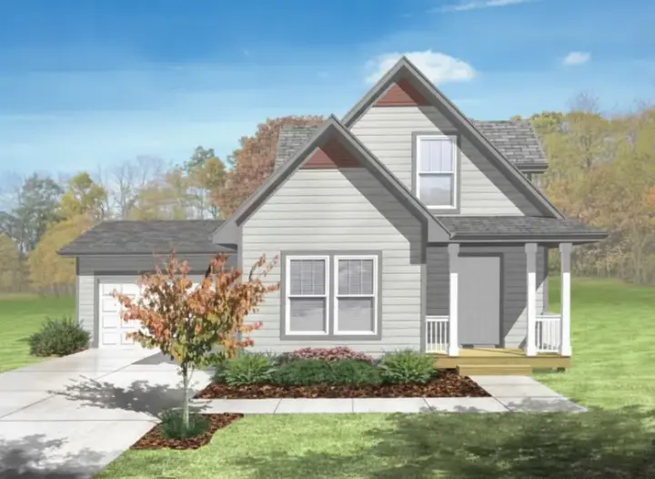 Traditional house plans 15-936 - front exterior, 1,306 sq ft, 3 bed, 2 bath house plans | Monster House Plans