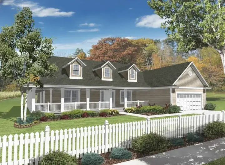 Ranch house plans 15-942 - front exterior, 2,080 sq ft, 3 bed, 2 bath house plans | Monster House Plans