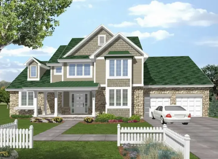 Traditional house plans 15-949 - front exterior, 2,610 sq ft, 3 bed, 2 bath house plans | Monster House Plans