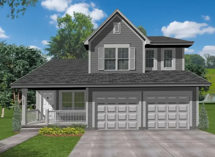 Traditional house plans 15-950 - front exterior, 1,702 sq ft, 3 bed, 2 bath house plans | Monster House Plans