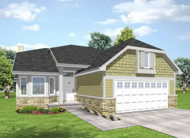Craftsman house plans 15-951 - front exterior, 1,341 sq ft, 3 bed, 2 bath house plans | Monster House Plans