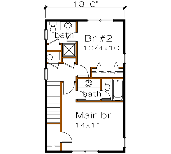 Upper/Second Floor Plan: 16-132