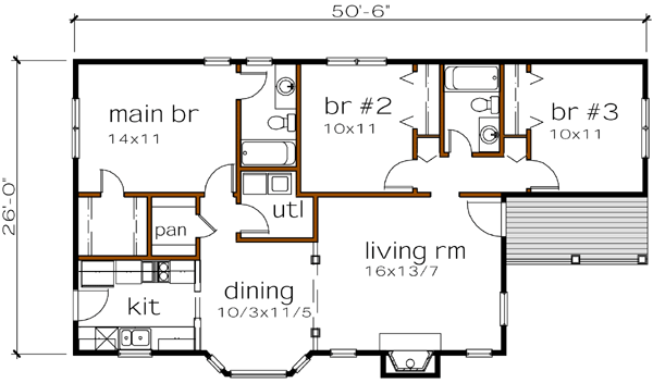Main Floor Plan: 16-134