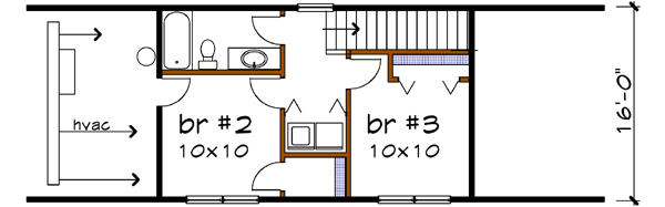 Upper/Second Floor Plan: 16-153