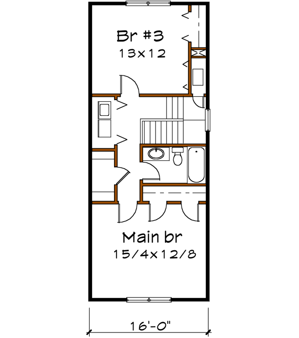 Upper/Second Floor Plan: 16-154