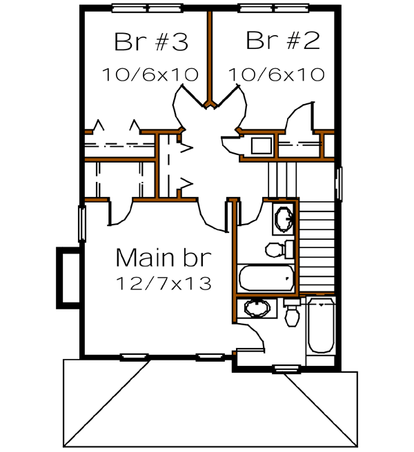 Upper/Second Floor Plan: 16-175