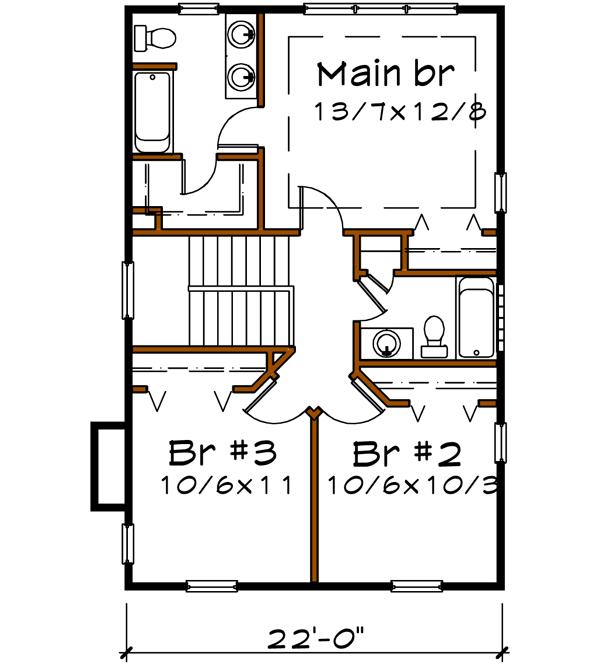 Upper/Second Floor Plan: 16-199