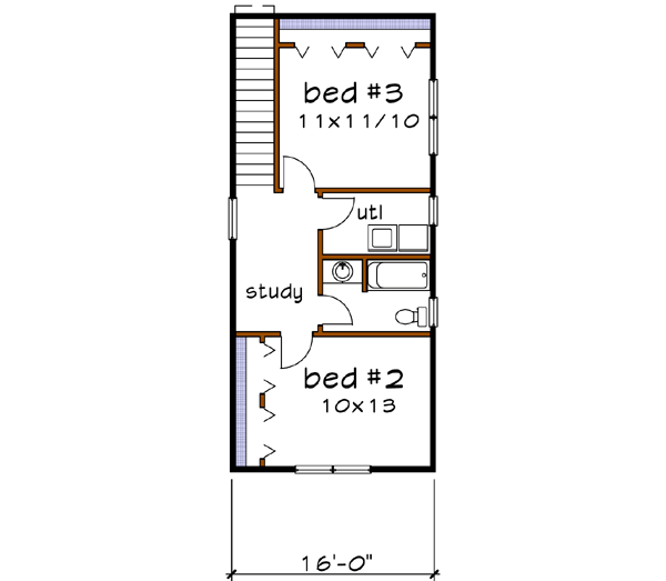 Upper/Second Floor Plan: 16-208