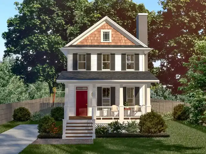 Southern house plans 16-219 - front exterior, 1,408 sq ft, 3 bed, 2 bath house plans | Monster House Plans
