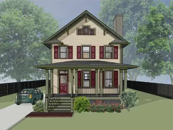 Craftsman house plans 16-246 - front exterior, 1,648 sq ft, 3 bed, 2 bath house plans | Monster House Plans
