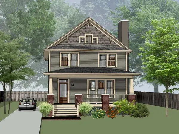 Craftsman house plans 16-252 - front exterior, 1,811 sq ft, 3 bed, 2 bath house plans | Monster House Plans