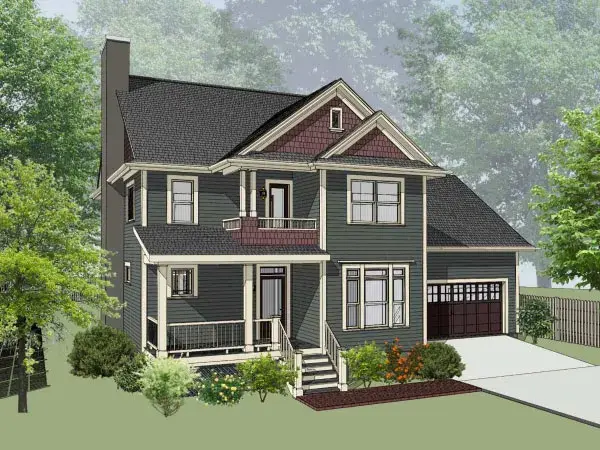 Southern house plans 16-263 - front exterior, 2,141 sq ft, 4 bed, 2 bath house plans | Monster House Plans