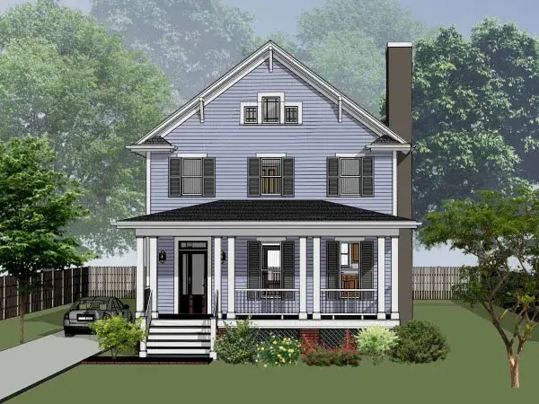 Craftsman house plans 16-268 - front exterior, 2,124 sq ft, 3 bed, 2 bath house plans | Monster House Plans