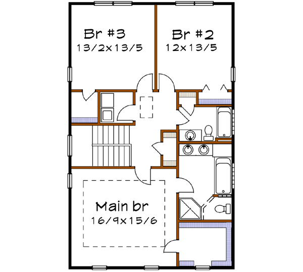 Upper/Second Floor Plan: 16-268