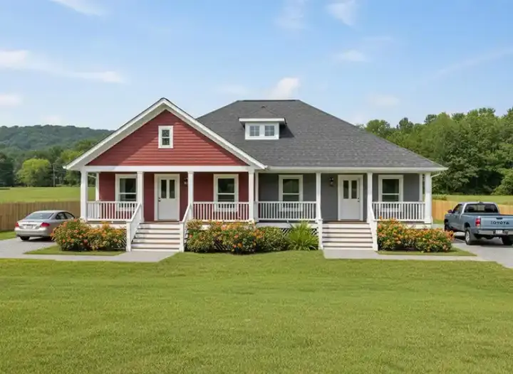 Traditional house plans 16-272 - front exterior, 1,824 sq ft, 2 bed, 1 bath house plans | Monster House Plans