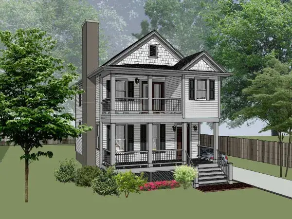 Southern house plans 16-294 - front exterior, 1,500 sq ft, 3 bed, 2 bath house plans | Monster House Plans