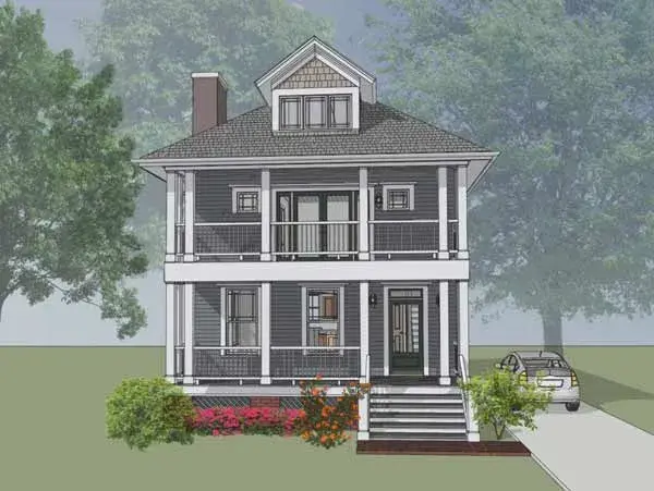Southern house plans 16-295 - front exterior, 1,698 sq ft, 3 bed, 2 bath house plans | Monster House Plans