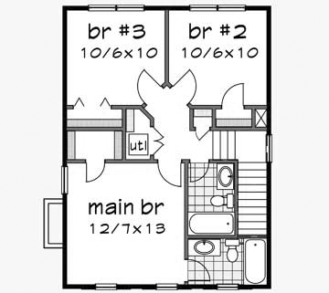 Upper/Second Floor Plan: 16-303