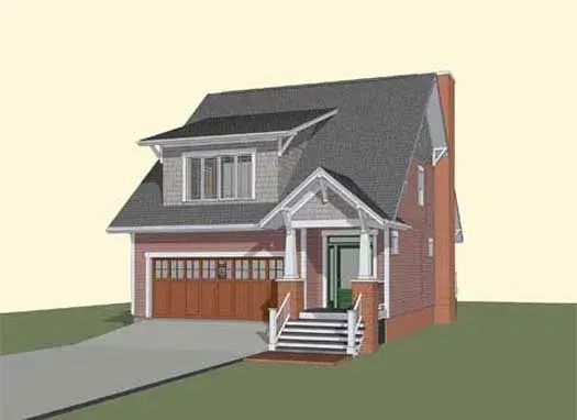 Bungalow house plans 16-304 - front exterior, 1,774 sq ft, 3 bed, 2 bath house plans | Monster House Plans