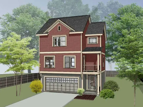Traditional house plans 16-314 - front exterior, 1,213 sq ft, 2 bed, 2 bath house plans | Monster House Plans