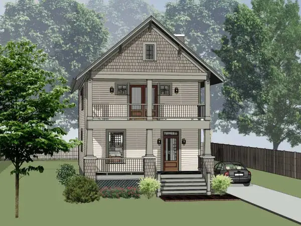 Craftsman house plans 16-325 - front exterior, 1,542 sq ft, 3 bed, 2 bath house plans | Monster House Plans