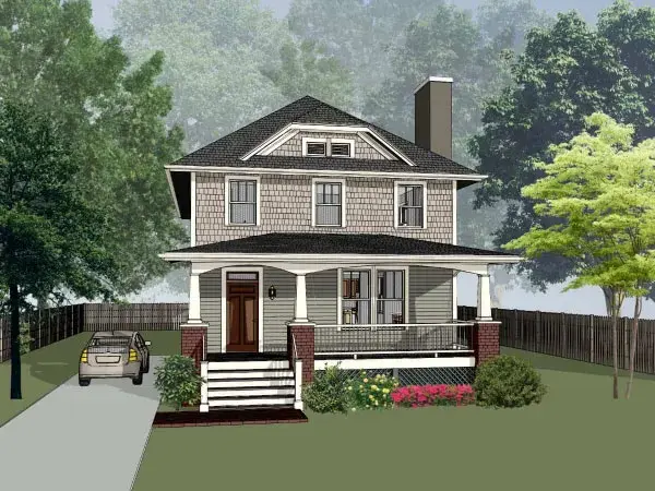 Craftsman house plans 16-333 - front exterior, 1,986 sq ft, 3 bed, 2 bath house plans | Monster House Plans