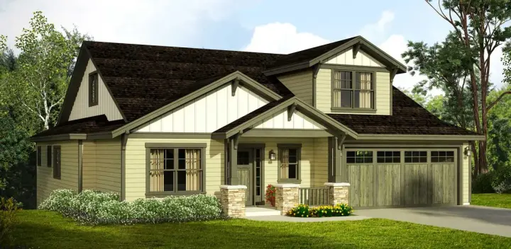 Craftsman house plans 17-1019 - front exterior, 2,537 sq ft, 3 bed, 2 bath house plans | Monster House Plans