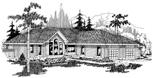 Contemporary house plans 17-102 - front exterior, 2,260 sq ft, 3 bed, 2 bath house plans | Monster House Plans