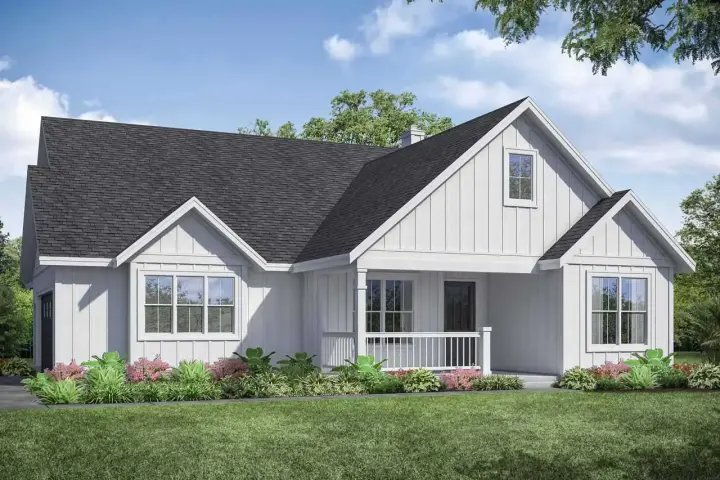 Farmhouse house plans 17-1030 - front exterior, 2,297 sq ft, 3 bed, 2 bath house plans | Monster House Plans