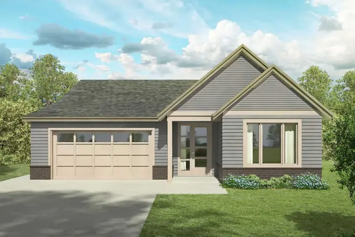 Traditional house plans 17-1040 - front exterior, 1,829 sq ft, 3 bed, 2 bath house plans | Monster House Plans