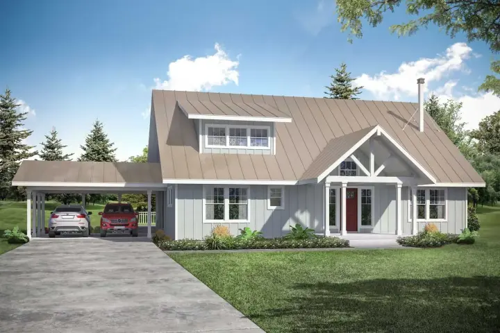 Cottage house plans 17-1042 - front exterior, 2,475 sq ft, 3 bed, 3 bath house plans | Monster House Plans