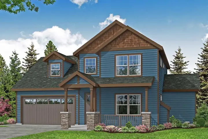 Craftsman house plans 17-1062 - front exterior, 1,780 sq ft, 4 bed, 2 bath house plans | Monster House Plans