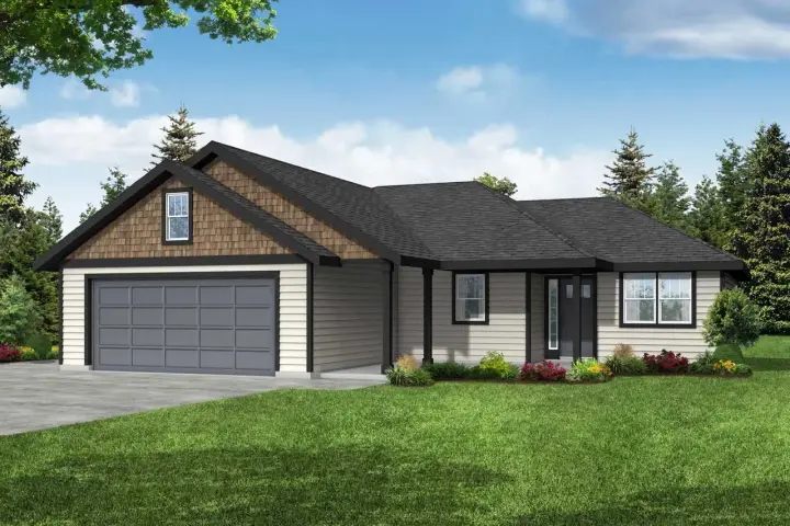 Traditional house plans 17-1067 - front exterior, 1,823 sq ft, 3 bed, 2 bath house plans | Monster House Plans