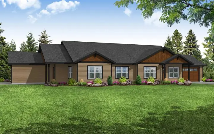 Craftsman house plans 17-1082 - front exterior, 2,378 sq ft, 4 bed, 4 bath house plans | Monster House Plans