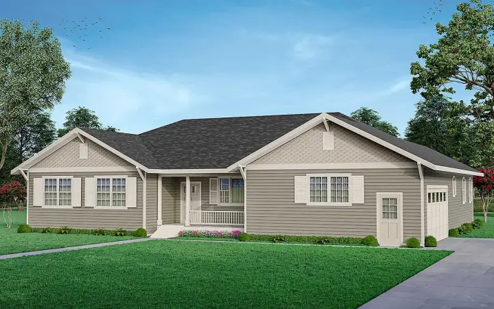 Ranch house plans 17-1084 - front exterior, 2,386 sq ft, 3 bed, 2 bath house plans | Monster House Plans