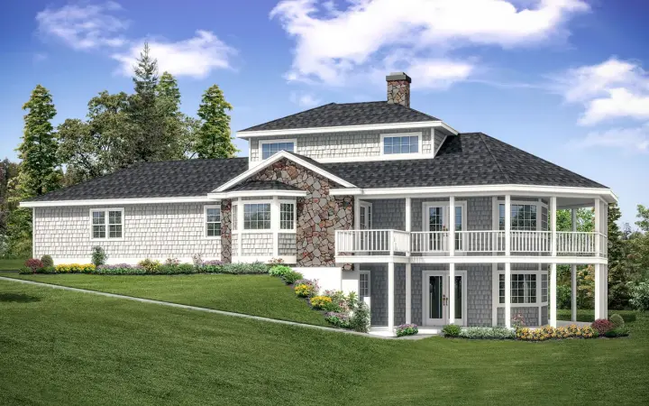 Northwest house plans 17-1091 - front exterior, 1,750 sq ft, 2 bed, 2 bath house plans | Monster House Plans
