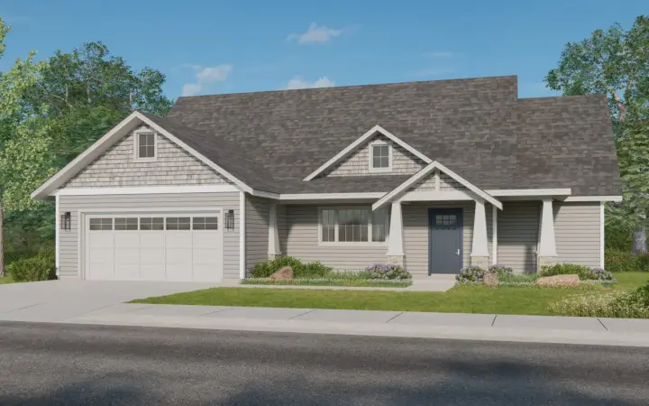 Craftsman house plans 17-1096 - front exterior, 2,037 sq ft, 3 bed, 2 bath house plans | Monster House Plans