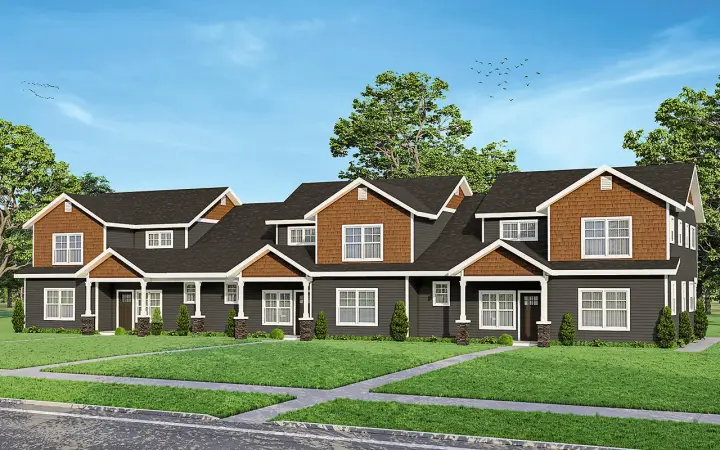 Craftsman house plans 17-1097 - front exterior, 4,892 sq ft, 9 bed, 6 bath house plans | Monster House Plans