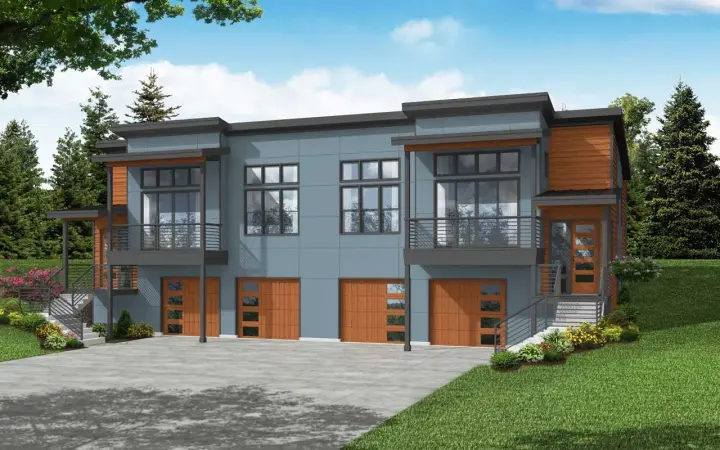 Modern house plans 17-1106 - front exterior, 3,082 sq ft, 6 bed, 4 bath house plans | Monster House Plans