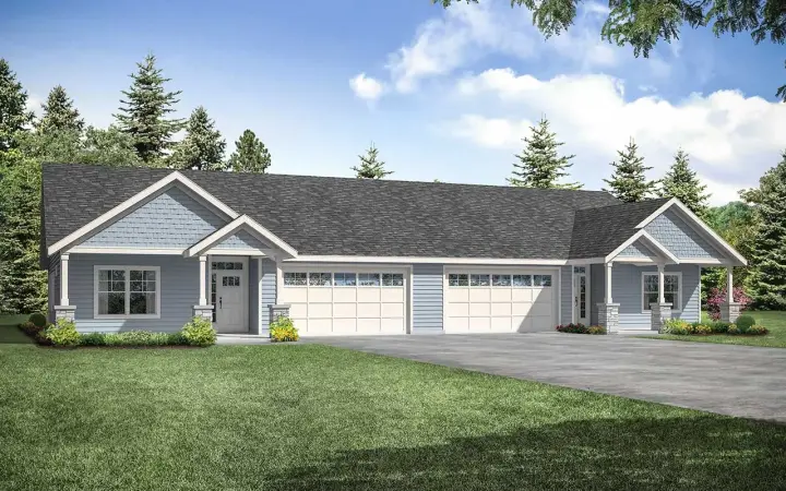Craftsman house plans 17-1108 - front exterior, 3,134 sq ft, 6 bed, 4 bath house plans | Monster House Plans